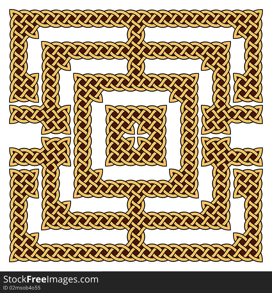 Set of elements and brushes for creation of the Celtic knot frame. Set of elements and brushes for creation of the Celtic knot frame