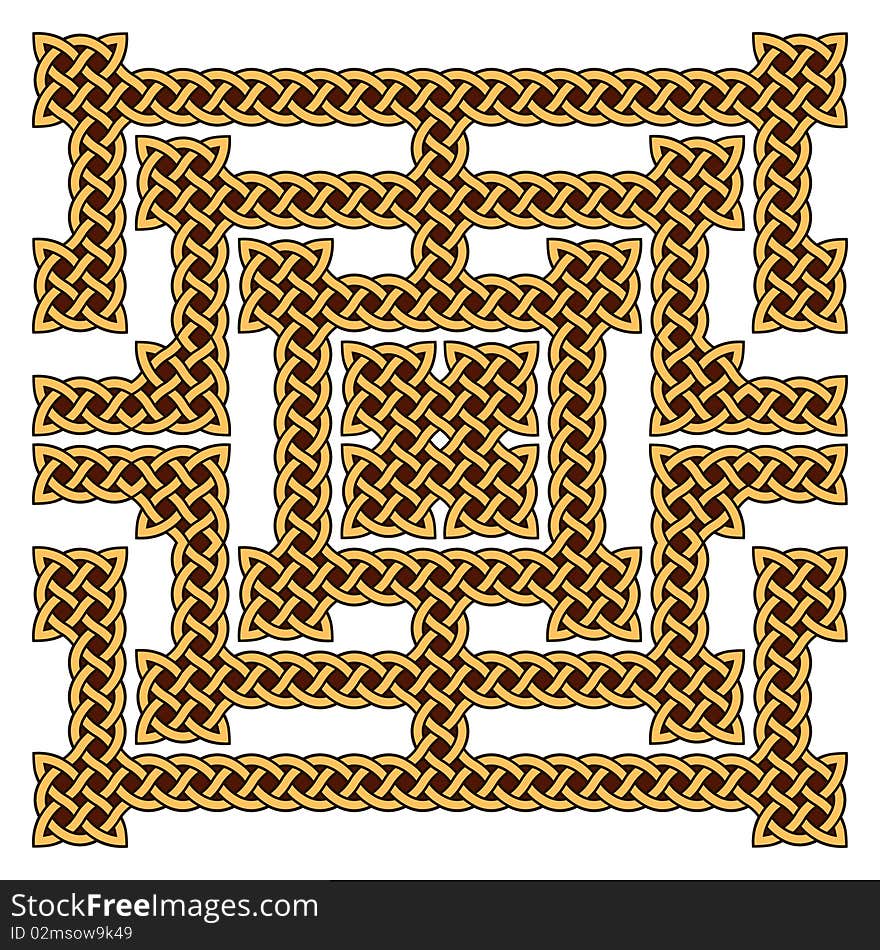 Set of elements and brushes for creation of the Celtic knot frame. Set of elements and brushes for creation of the Celtic knot frame