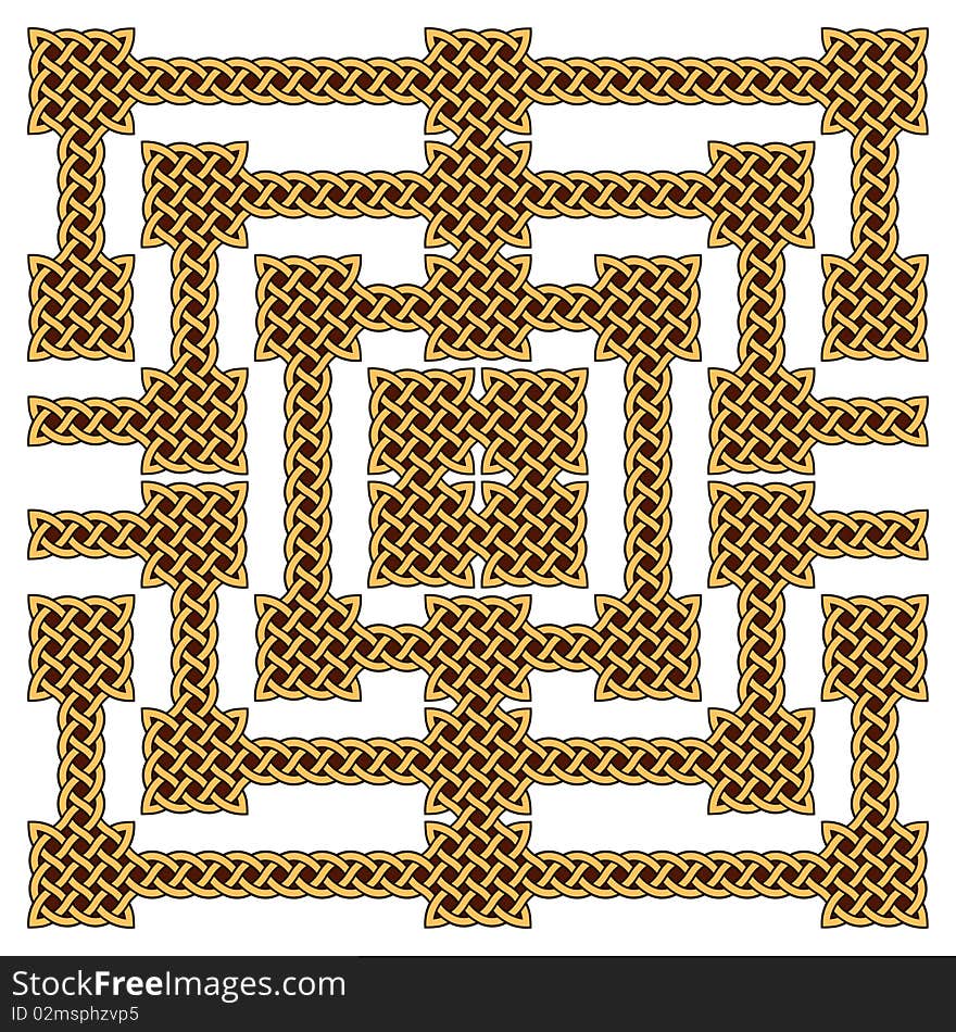 Set of elements and brushes for creation of the Celtic knot frame. Set of elements and brushes for creation of the Celtic knot frame