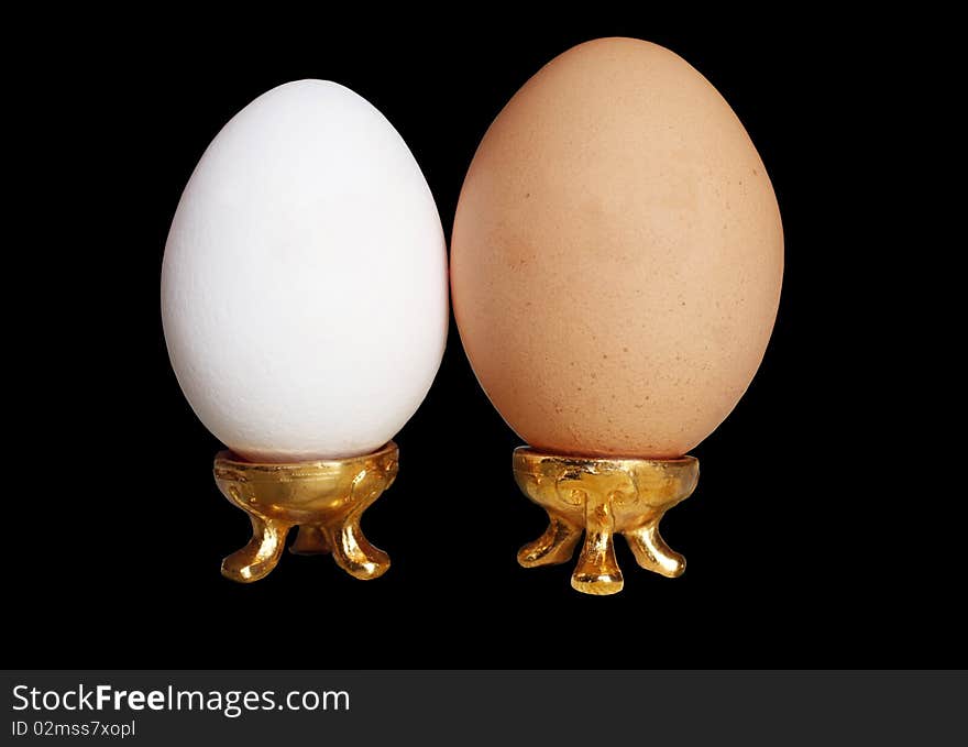 Conventional and free range egg