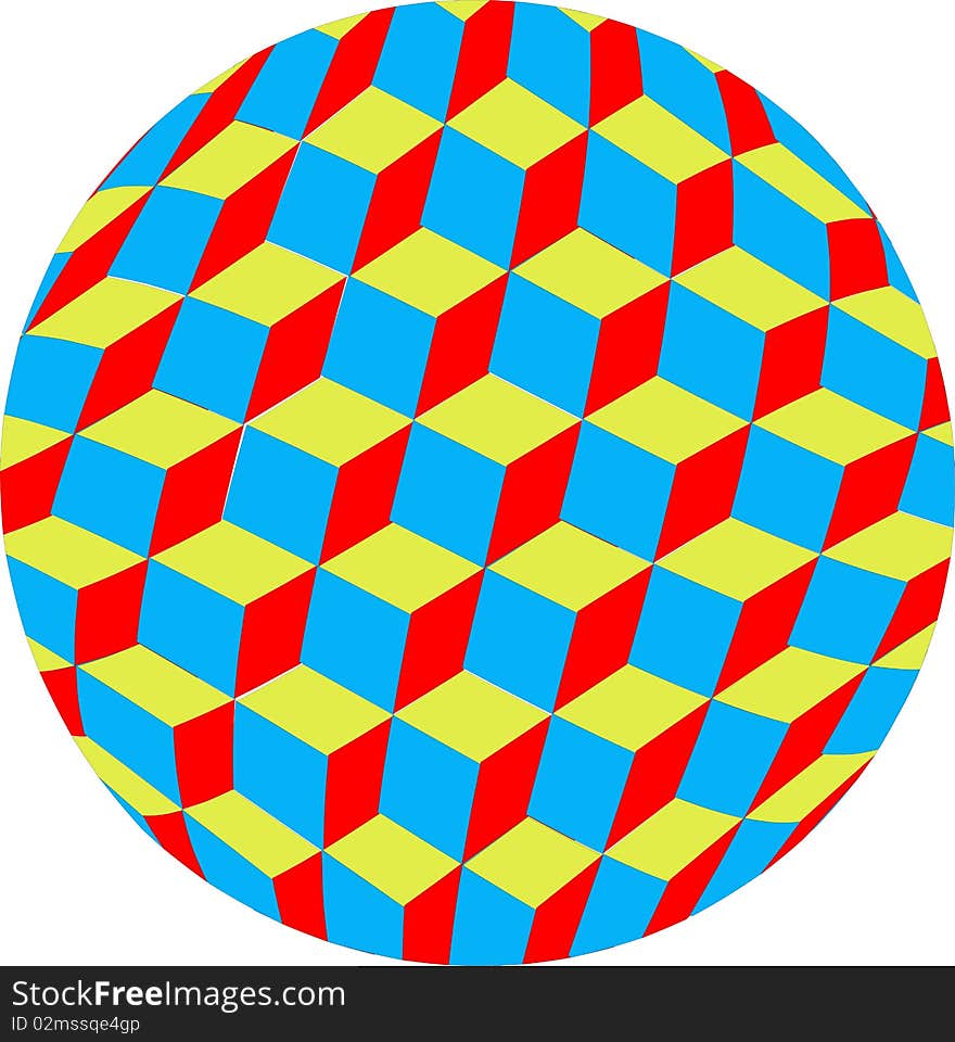 A vector image of a 3d pattern