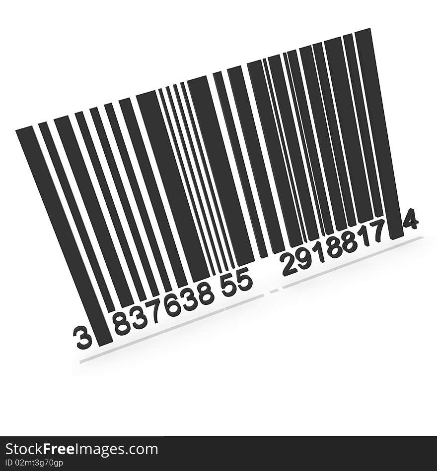 A 3d barcode isolated on white