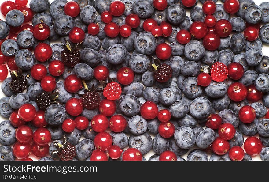 Mix of berry fruits - full frame