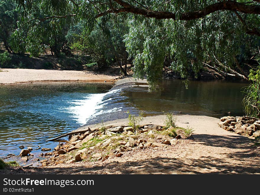 Knotts Crossing over Katherine River in the Northern Territory, Australia. Knotts Crossing over Katherine River in the Northern Territory, Australia