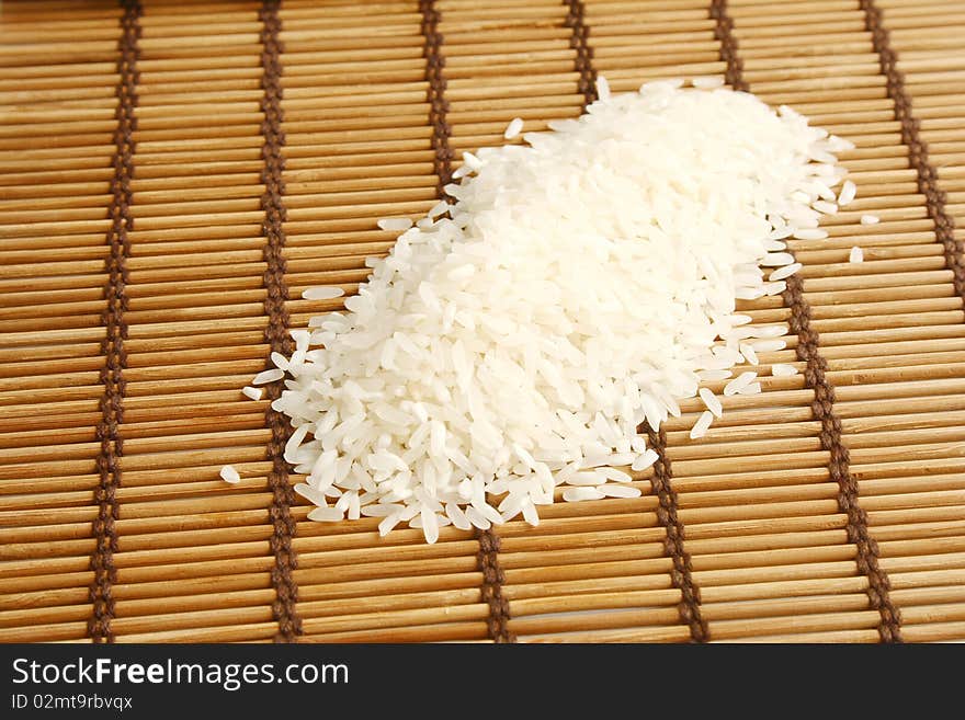 Macro background of white rice