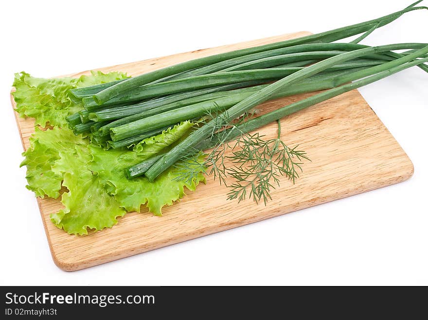 Fresh vegetables on wooden board kitchen