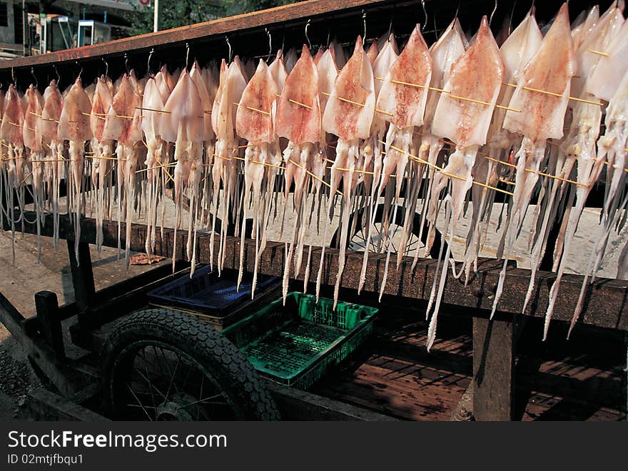 Dried squid, product of Thailand