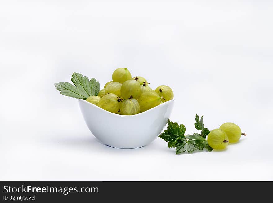 Fresh gooseberry in the bowl