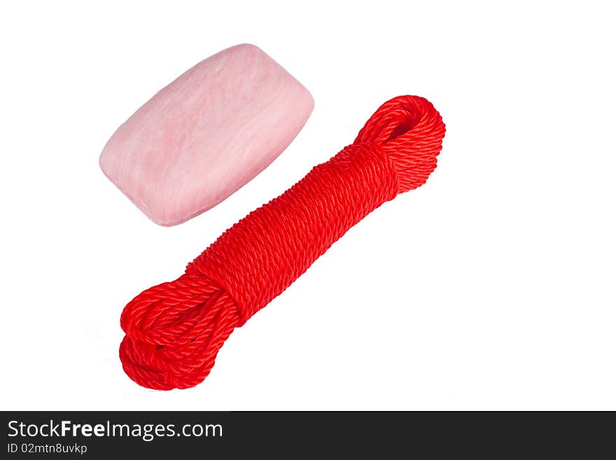 Red rope and soap