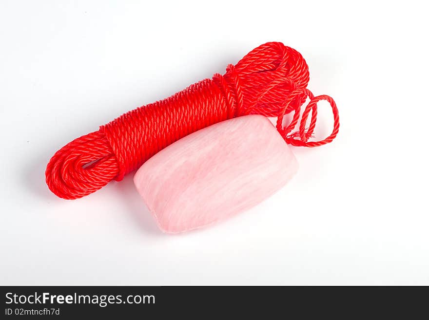 Red rope and soap