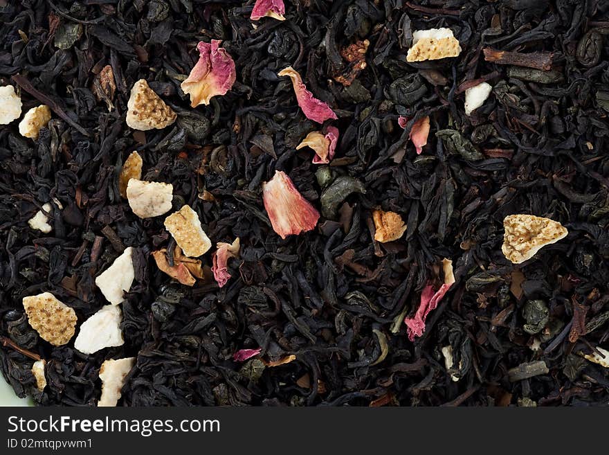 Black tea a background