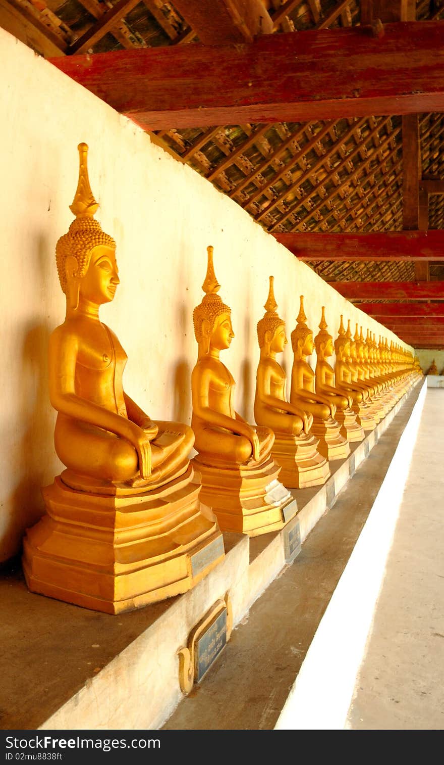 Thai Temple in Roi Et province with clear blue day