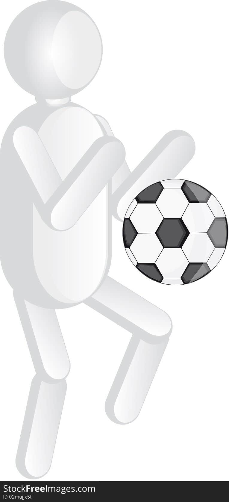 An illustration of soccer player