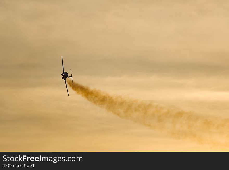 Small Jet At Sunset