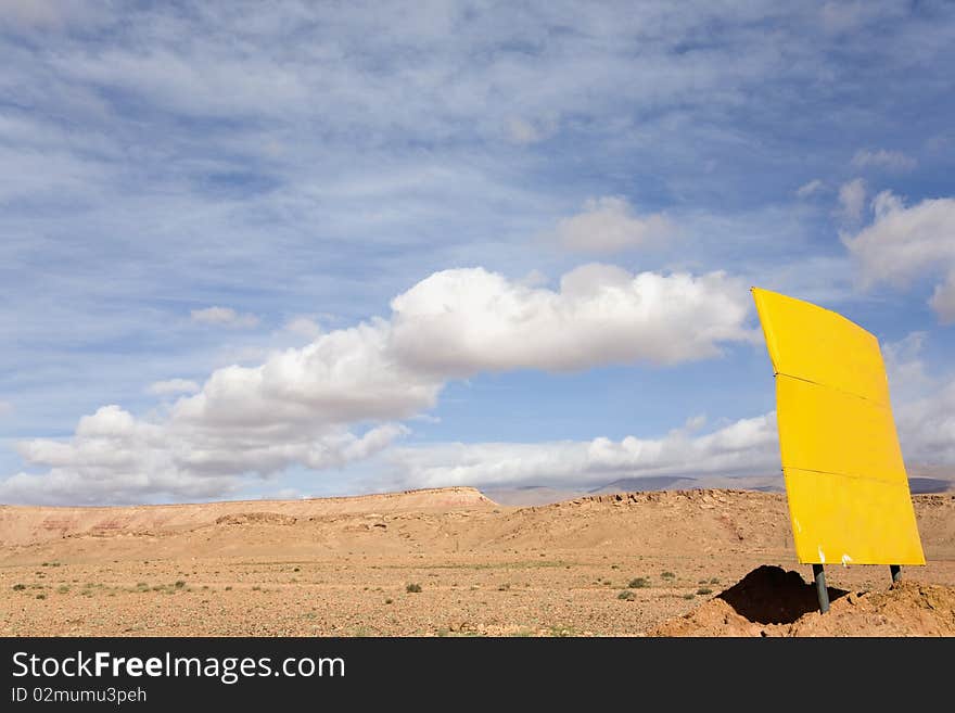 African landscape with yellow panel 2