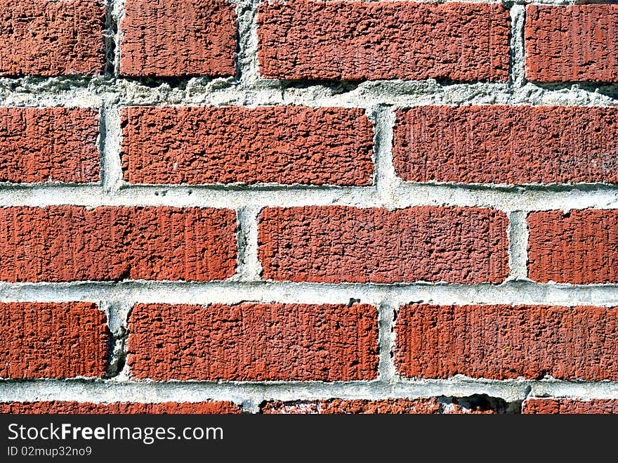 Red bricks under the sun light