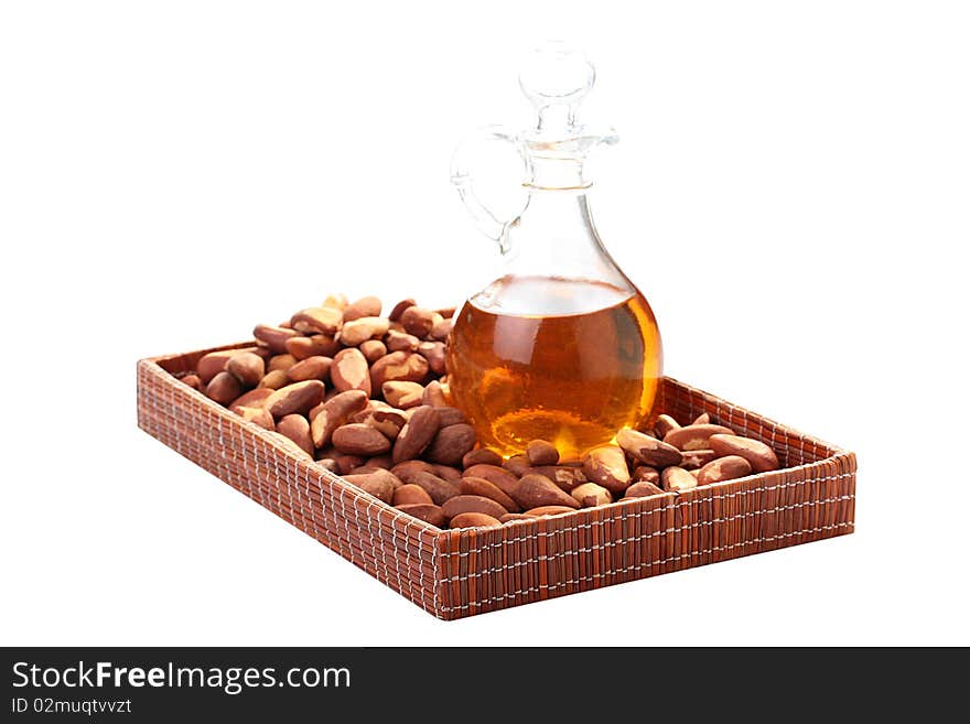 Vegetable oil made a way expression Brazil nuts.