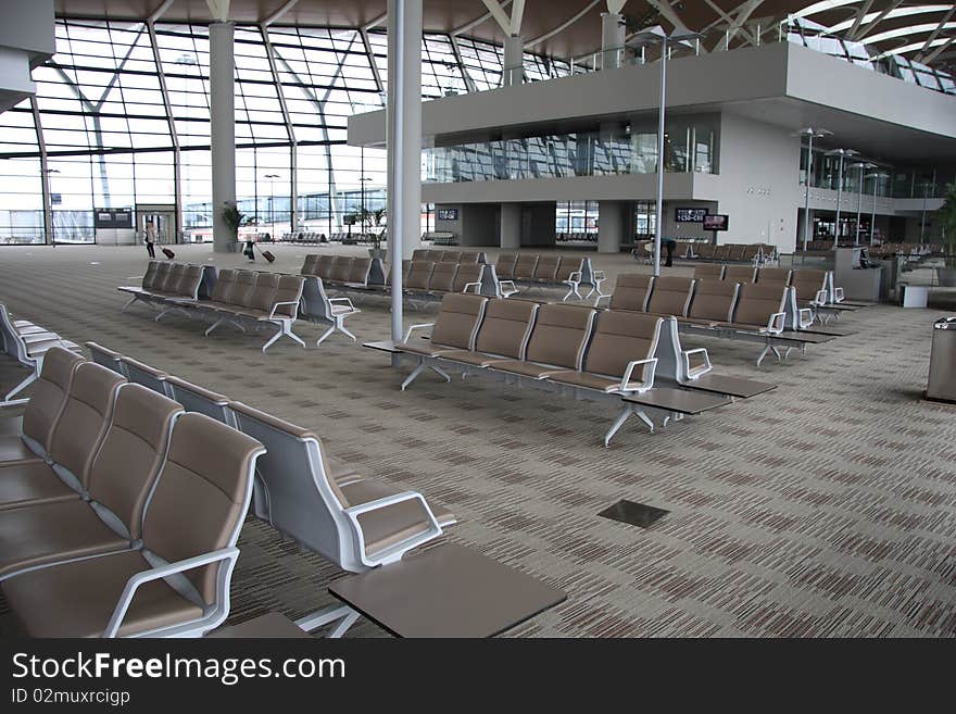 International airport interior. Shanghai. China. International airport interior. Shanghai. China