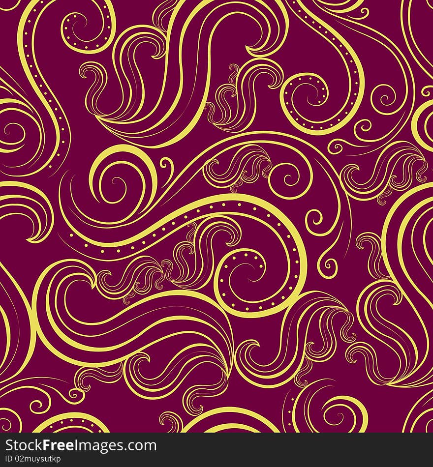 Seamless pink abstract twirl pattern (From my big Seamless collection)