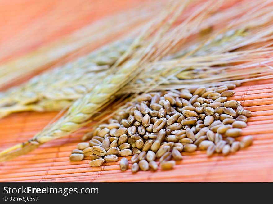 Green Grain Ready For Harvest Growing In A Farm Fi