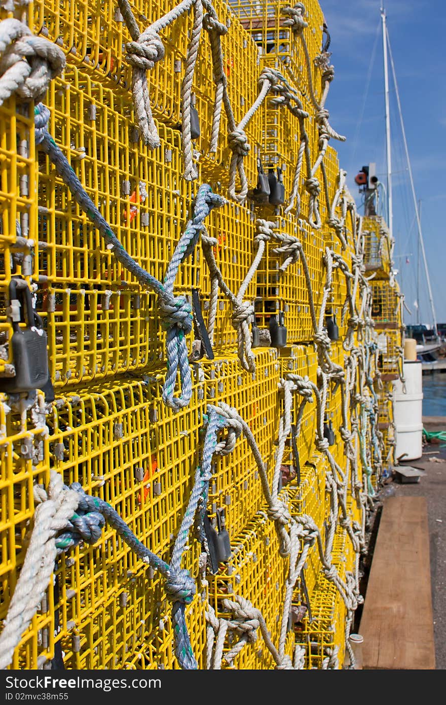 Yellow Lobster Traps