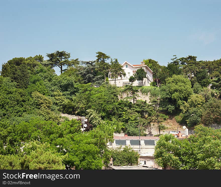 Luxury villas on a hillside