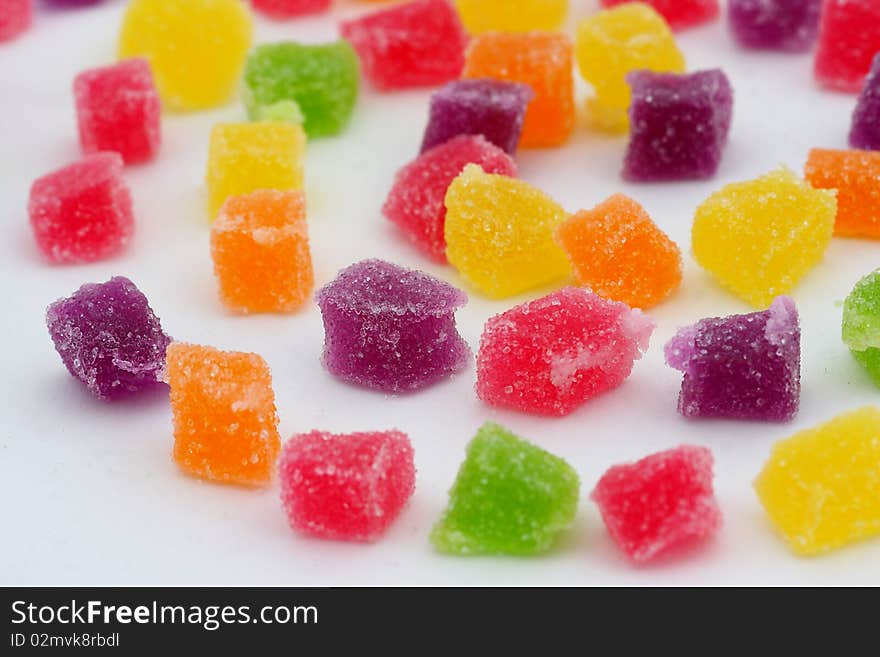 Close up of colorful candies goog jelly