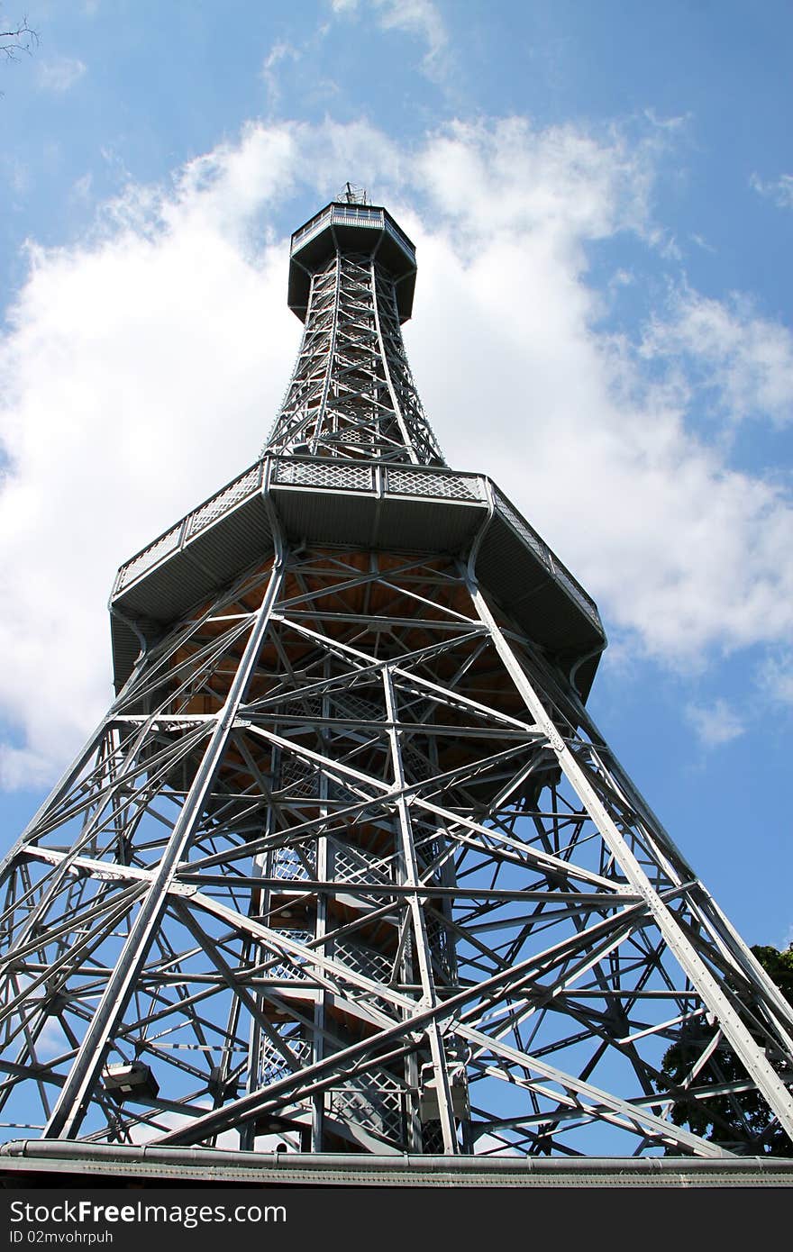 Replica Eiffel Tower in Prague, Czech Republic. Replica Eiffel Tower in Prague, Czech Republic