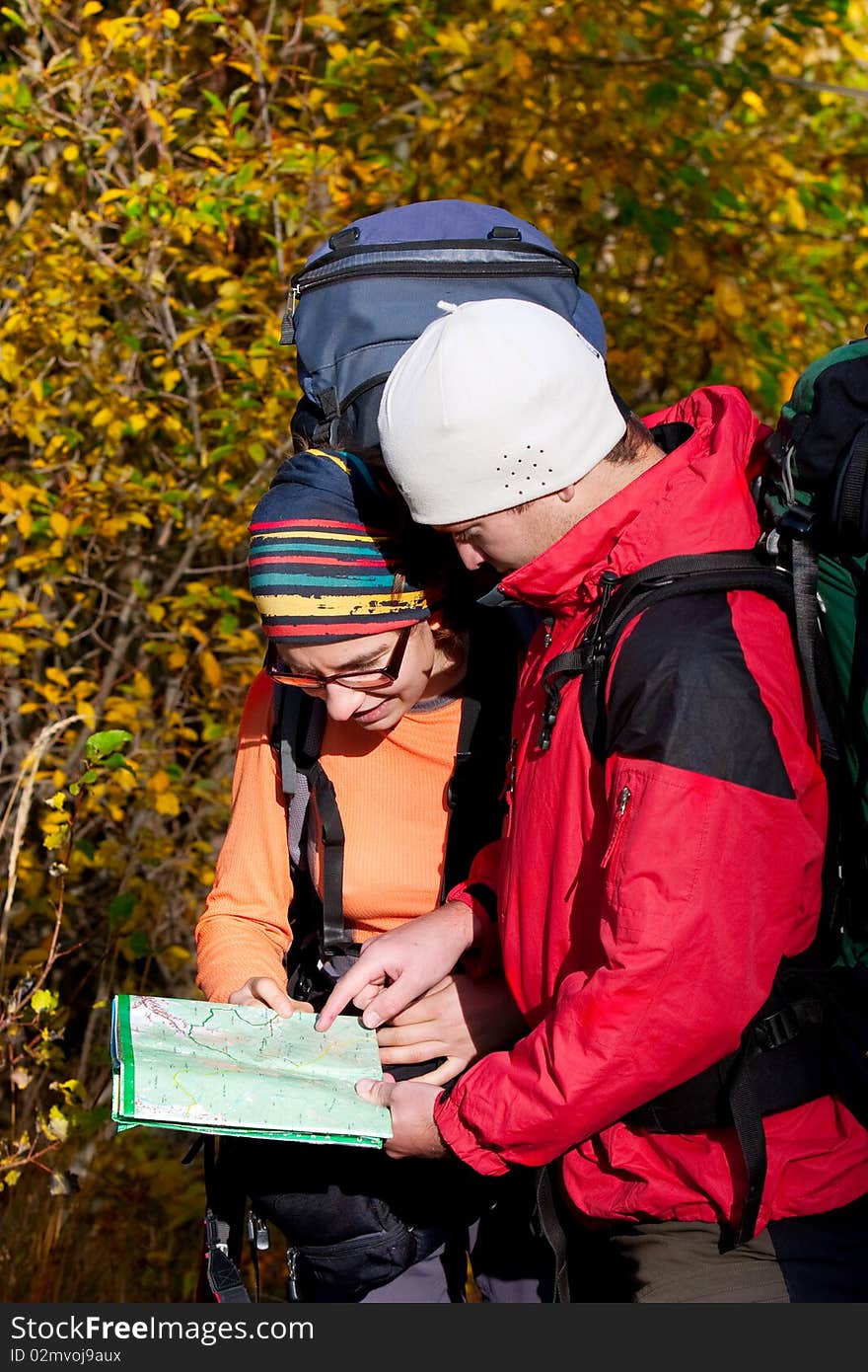 Hiker In Autumn