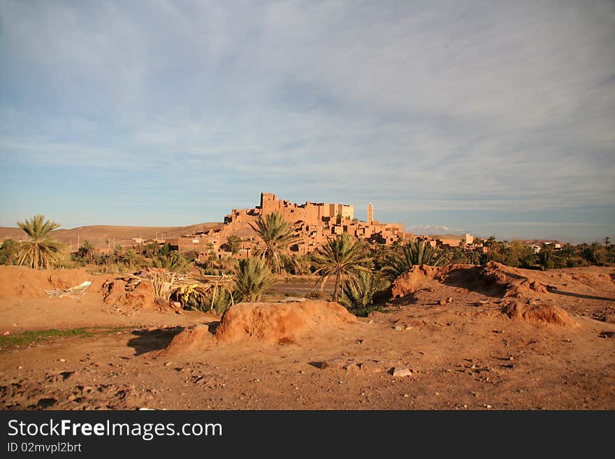 Moroccan village in the mountains. Moroccan village in the mountains