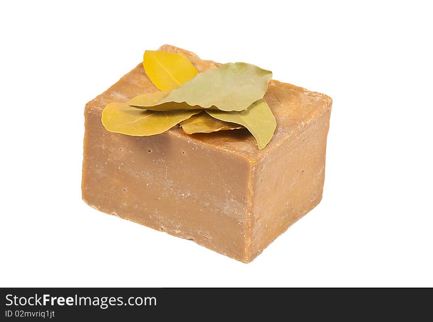 Traditional laurel soaps, isolated