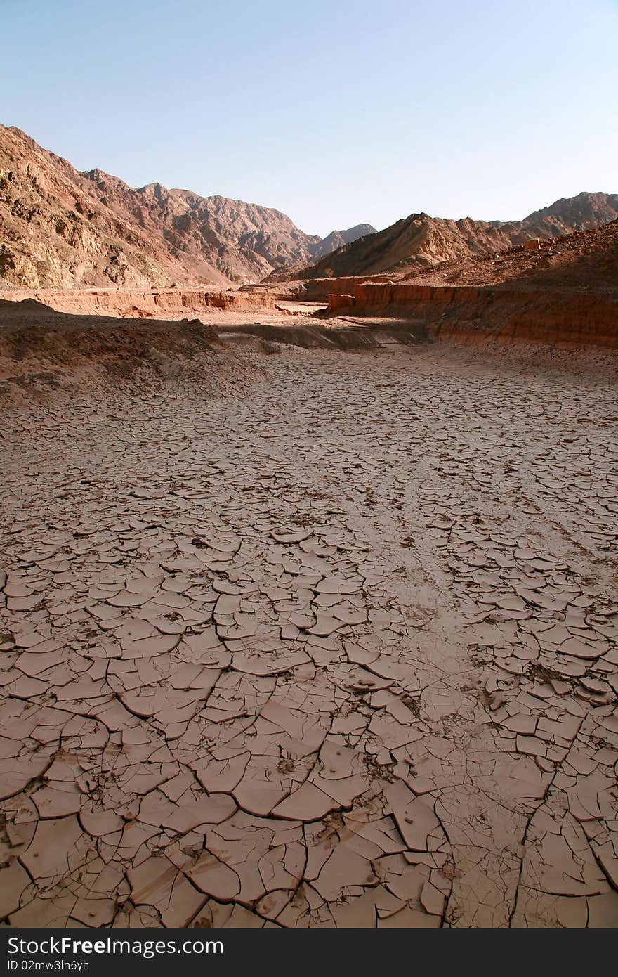 Stone desert in Egypt near to Dahab