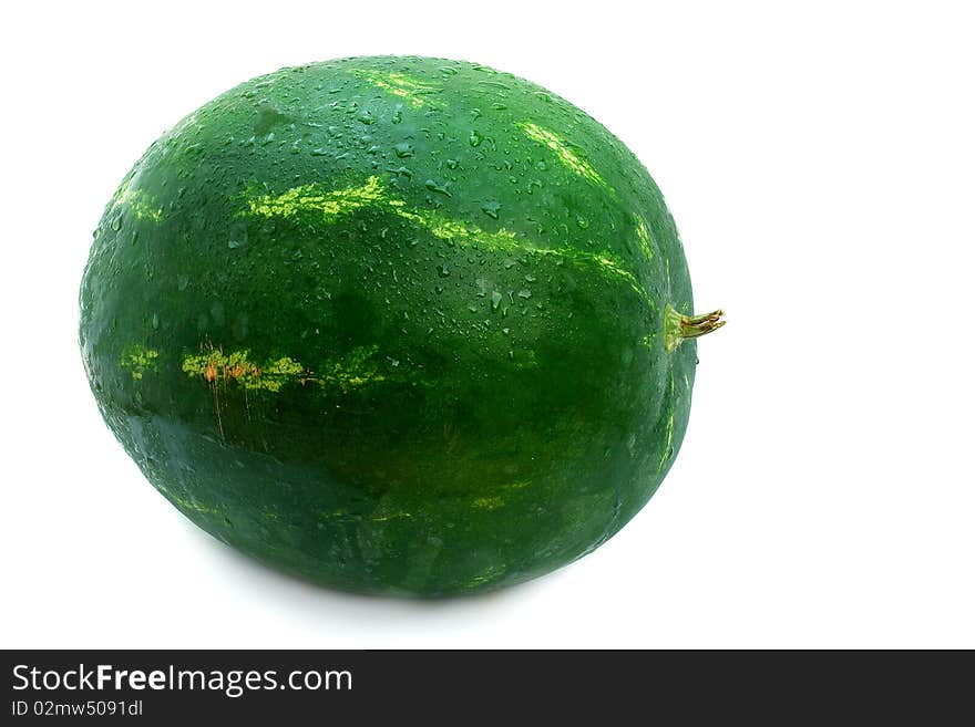 Ripe watermelon isolated on the white background