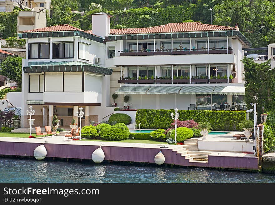 Luxury villa on a river