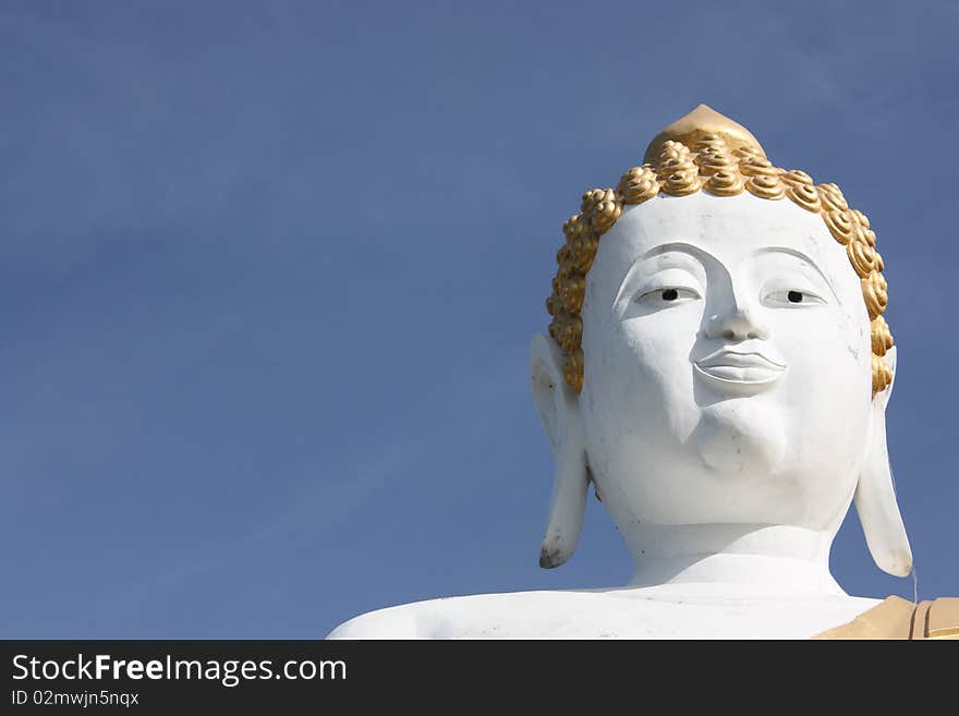 White buddha statue