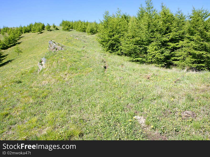 The summer scenery of Wutai Mountain, Shanxi, China. Mount Wutai is one of the most famous Buddhist spots. The summer scenery of Wutai Mountain, Shanxi, China. Mount Wutai is one of the most famous Buddhist spots.