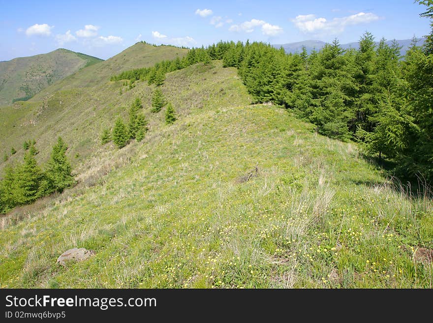 The summer scenery of Wutai Mountain, Shanxi, China. Mount Wutai is one of the most famous Buddhist spots. The summer scenery of Wutai Mountain, Shanxi, China. Mount Wutai is one of the most famous Buddhist spots.