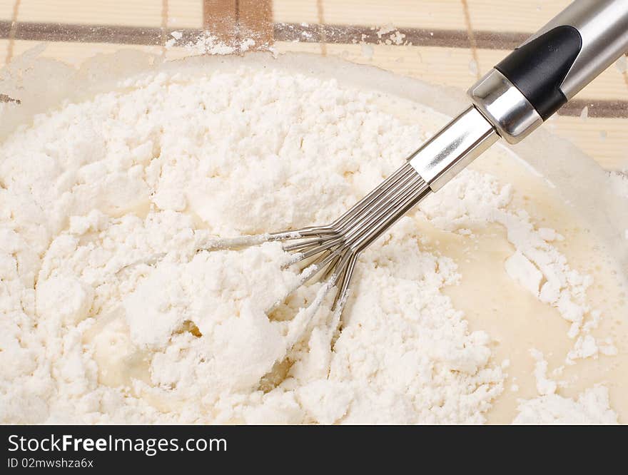 Series Of Images Of Kitchen Ware. Dough