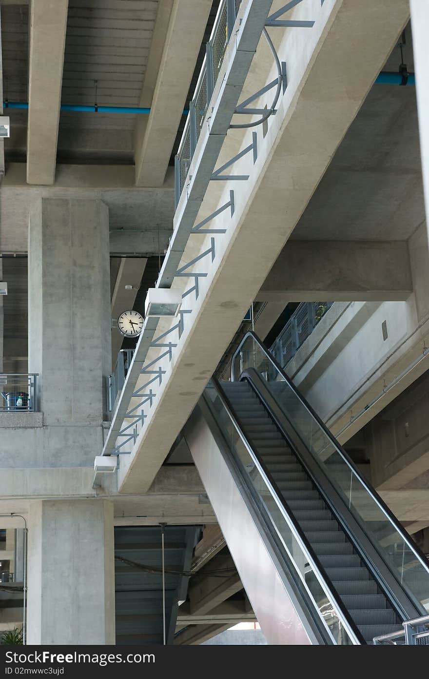 Structure of elevated train station in Bangkok