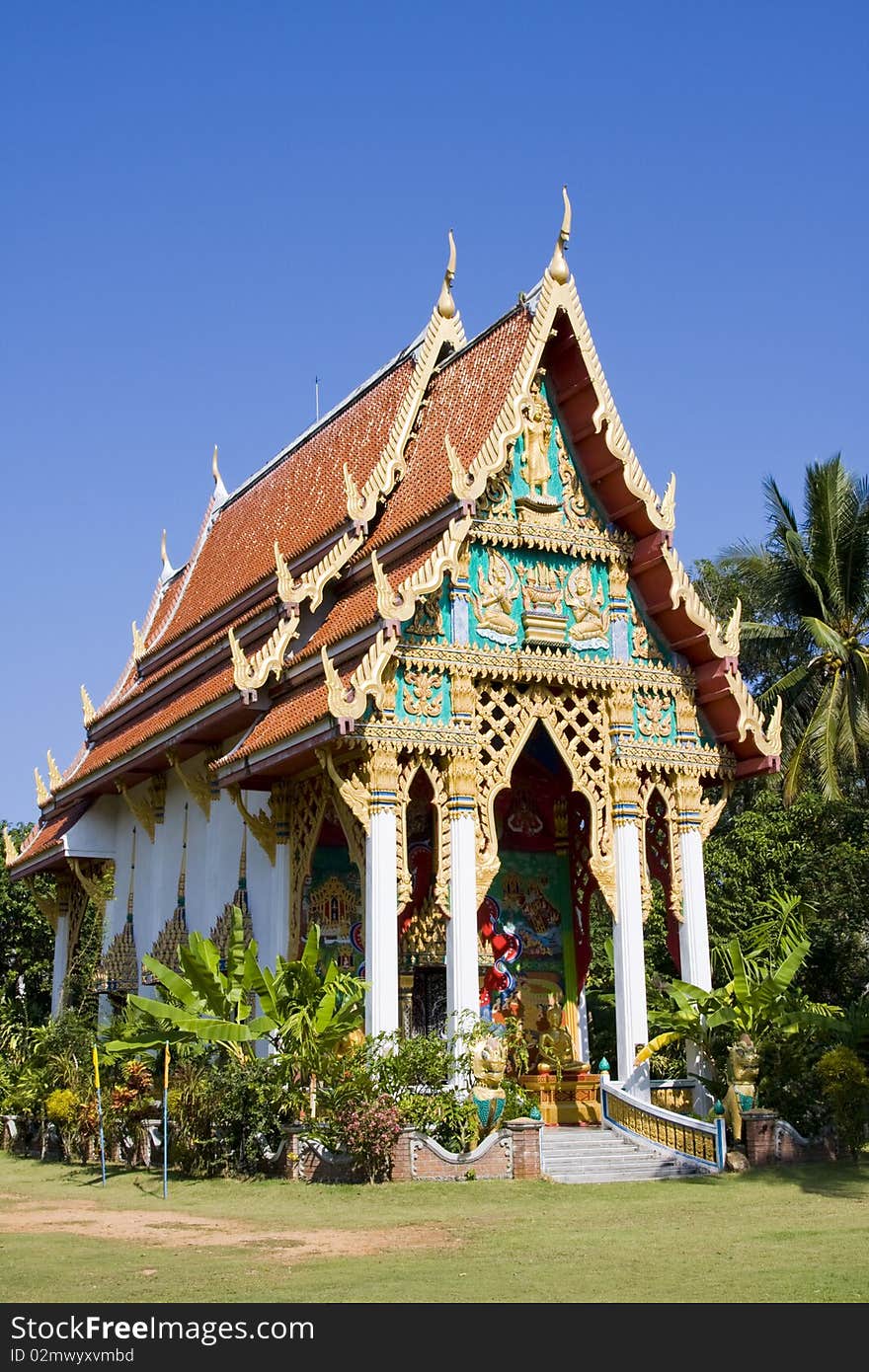 View of the Thai traditional architecture - Temple in Thailand. View of the Thai traditional architecture - Temple in Thailand