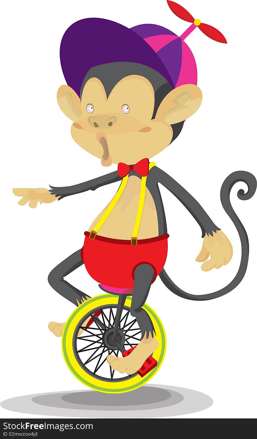 A Monkey Doing Cycling