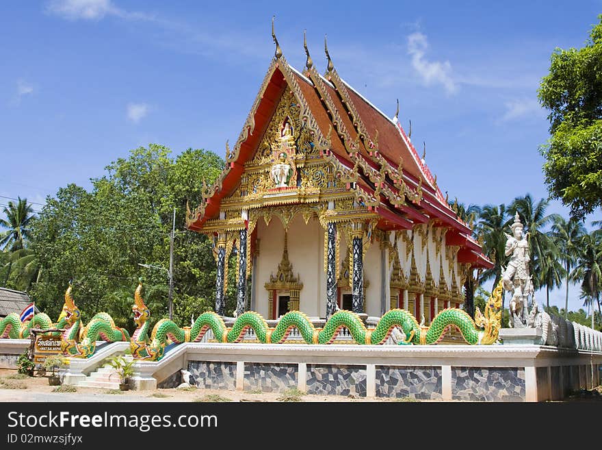 View of the Thai traditional architecture - Temple in Thailand. View of the Thai traditional architecture - Temple in Thailand