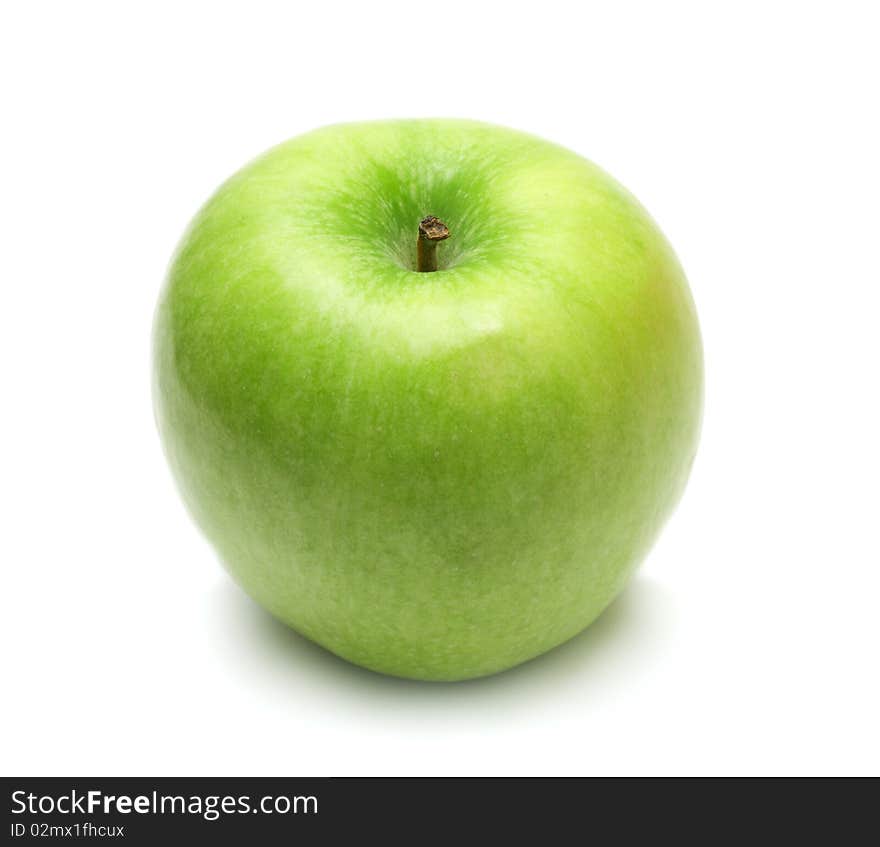 Isolated natural green apple