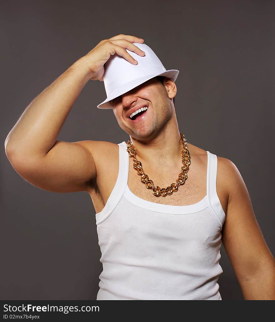 Picture of a Stylish man in white hat