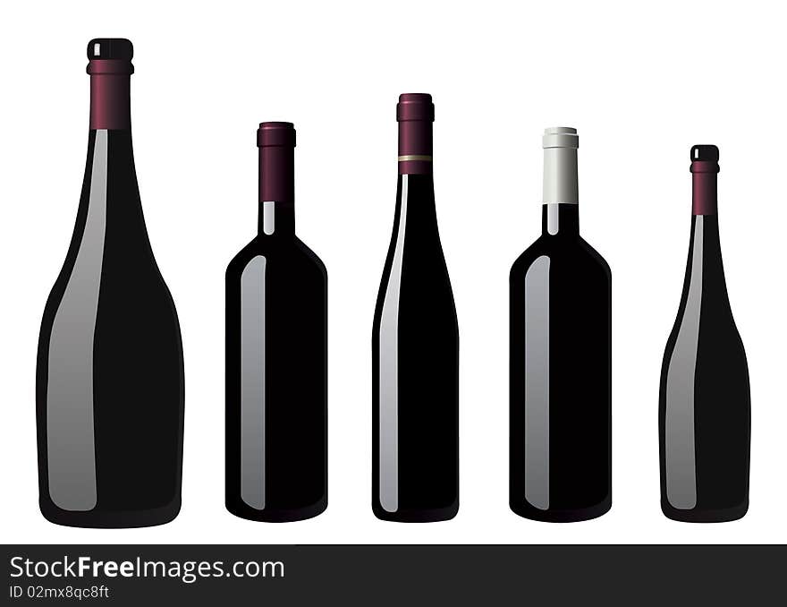 Bottles of red wine