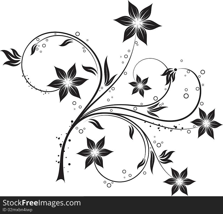 Floral element for design