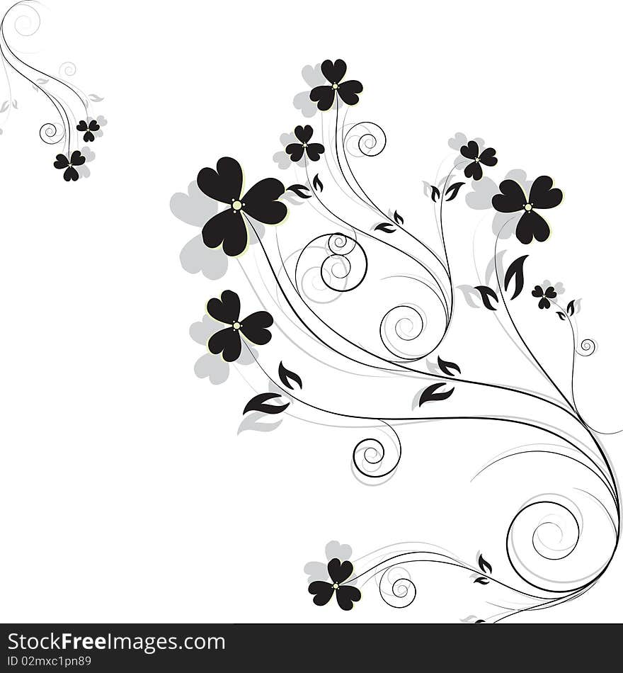 abstract  floral background with place for your text