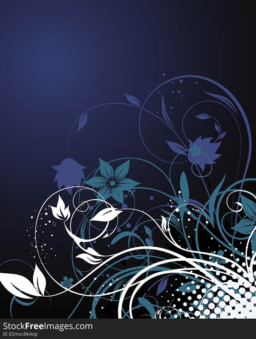 Dark floral background