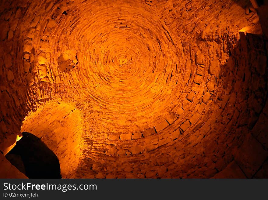 Detail of an ancient roman vault in Diocletian's Palace, Split, Croatia.