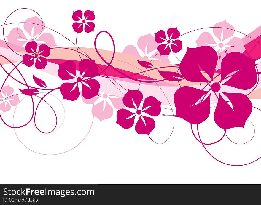 abstract  floral background with place for your text